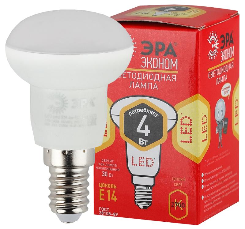 Лампа светодиодная LED  4Вт E14 220В 2700К smd R39 ECO. отражатель (рефлектор) | Б0019078 | ЭРА — ЭРА (Энергия света)