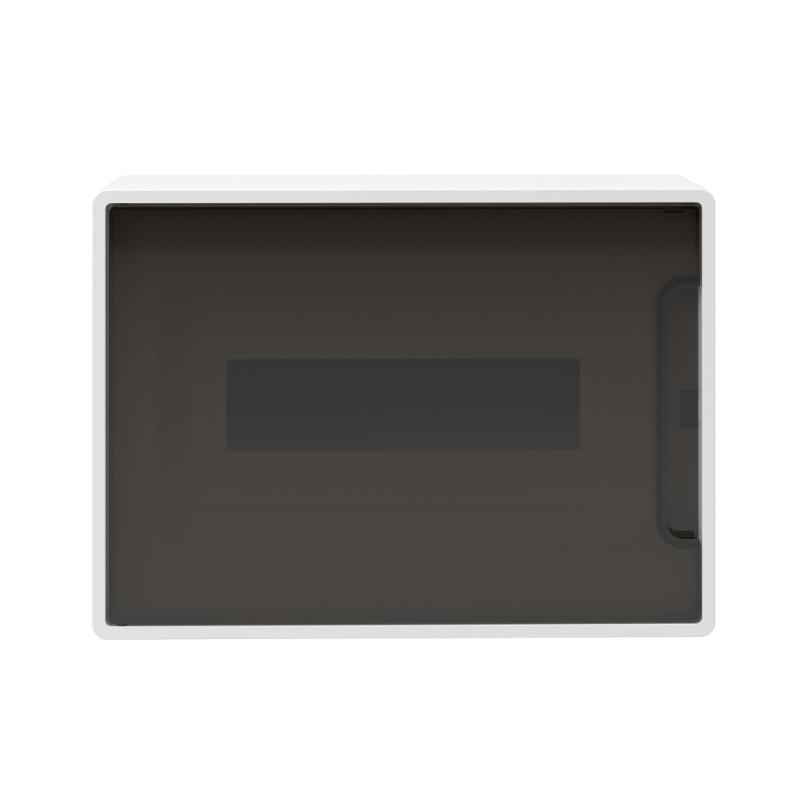 Щиток 12 мод настенный FRAME, белый, с тонированной дверцей, с 2 шинами  PEN на 6 и 8 отв. | F12W1WD | DKC — миниатюра 2
