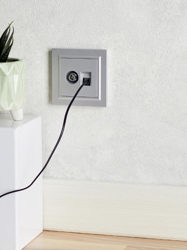 BRITE Розетка двойная TV+RJ45 кат.5E РТВ/РК12-БрА алюминий | BR-AK20-1-K47 | IEK — миниатюра 8