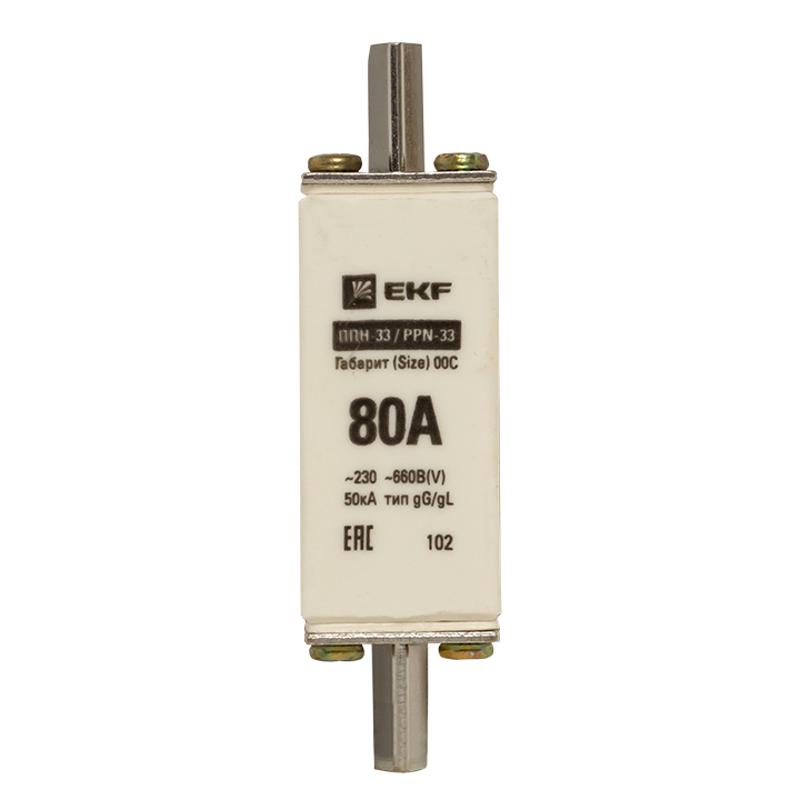 Плавкая вставка ППН-33 100/ 80А габарит 00С | fus-33/100/80 | EKF — миниатюра 6