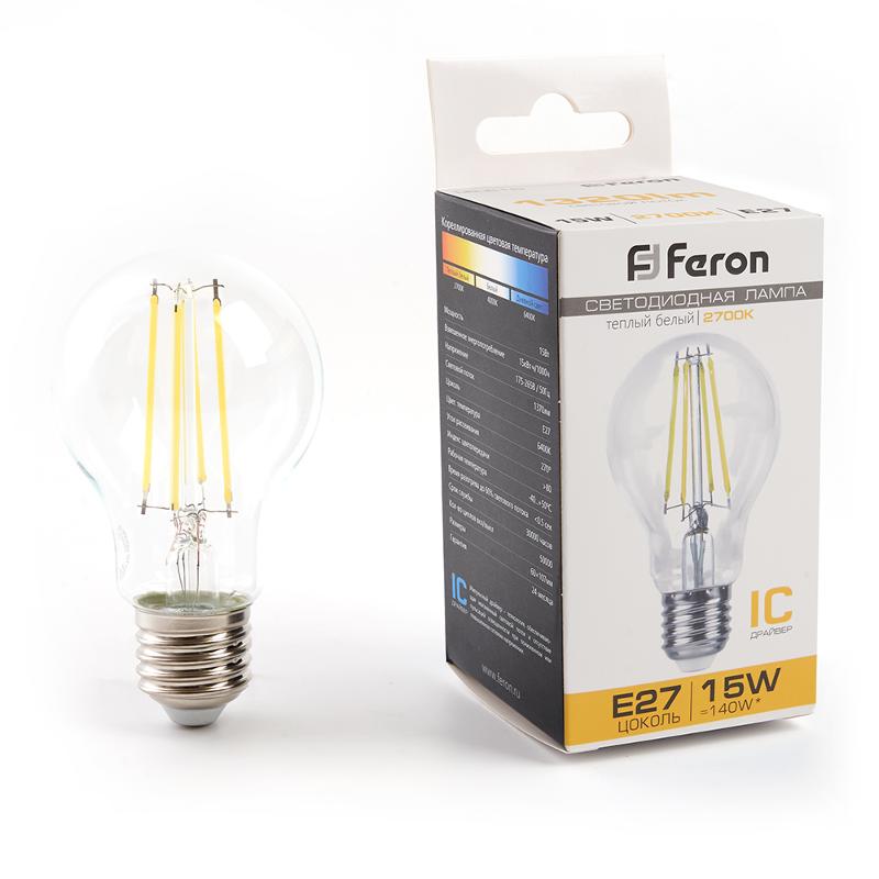 Лампа светодиодная, (15W) 230V E27 2700K, LB-615 | 38241 | FERON — фото 1 | Sento