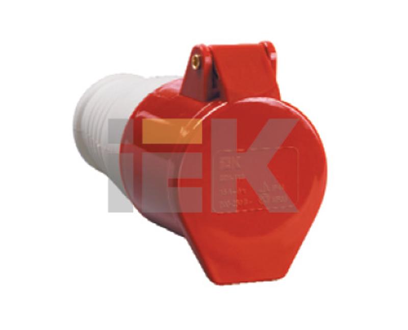 Розетка 214 переносная 3Р+РЕ 16А 380В IP44 | PSR22-016-4 | IEK — миниатюра 3