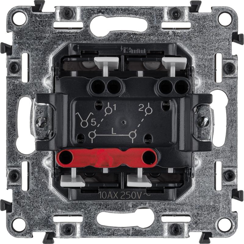 Valena ALLURE DIY Белый Выключатель 2-х клавишный 10А 250В — миниатюра 3