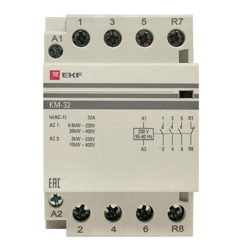 Контактор модульный КМ 32А 3NО+NC (3 мод.) EKF PROxima | km-3-32-31 | EKF — миниатюра 10