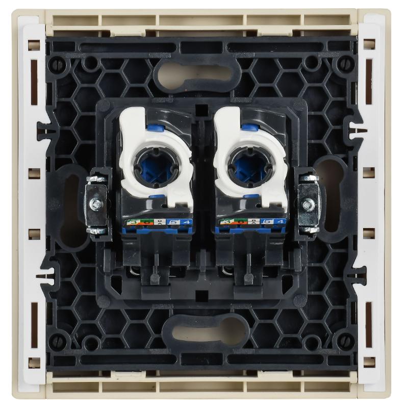 FORTE&PIANO Розетка комп. 2-ая RJ45 кат.6 FP434 ваниль | FP-K20-2-K10 | IEK — миниатюра 3