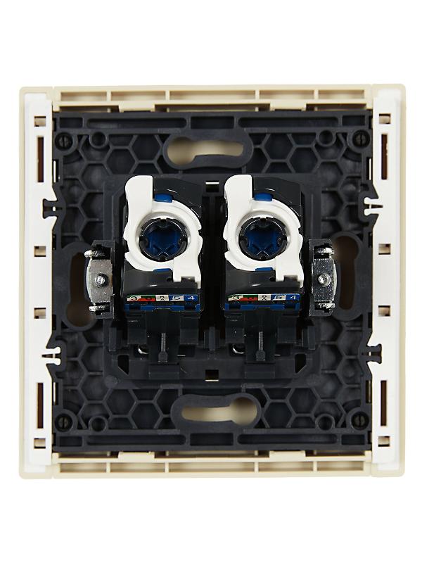 FORTE&PIANO Розетка комп. 2-ая RJ45 кат.6 FP434 ваниль | FP-K20-2-K10 | IEK — миниатюра 3
