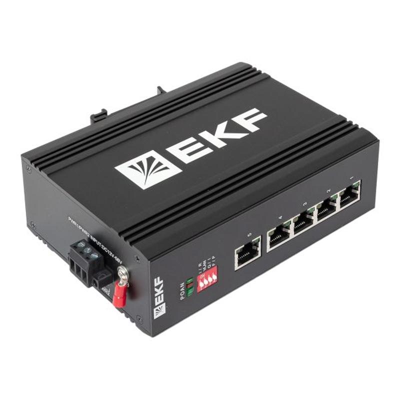 Промышленный неуправляемый коммутатор U-5GT, 5 портов 10/100/1000Base-T(X) RJ45, монтаж на динрейку TSX |TSX-U-5GT|EKF — миниатюра 21