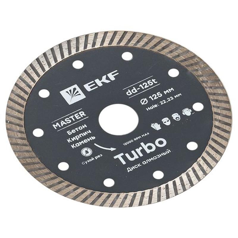Диск алмазный Turbo (125х22.23 мм) Master | dd-125t | EKF — миниатюра 11