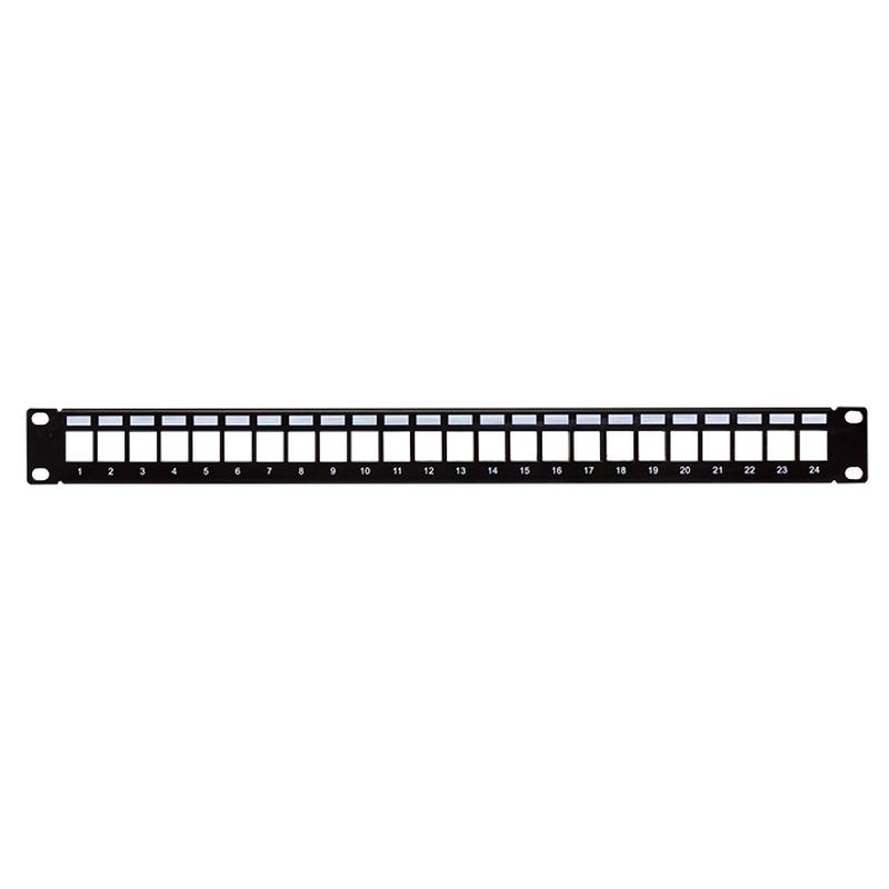 Патч-панель модульная TERACOM PRO 19'' 1U экранированная 24 порта с органайзером (пустая) | TRP-MODP-FTP-1U24 | EKF — миниатюра 2