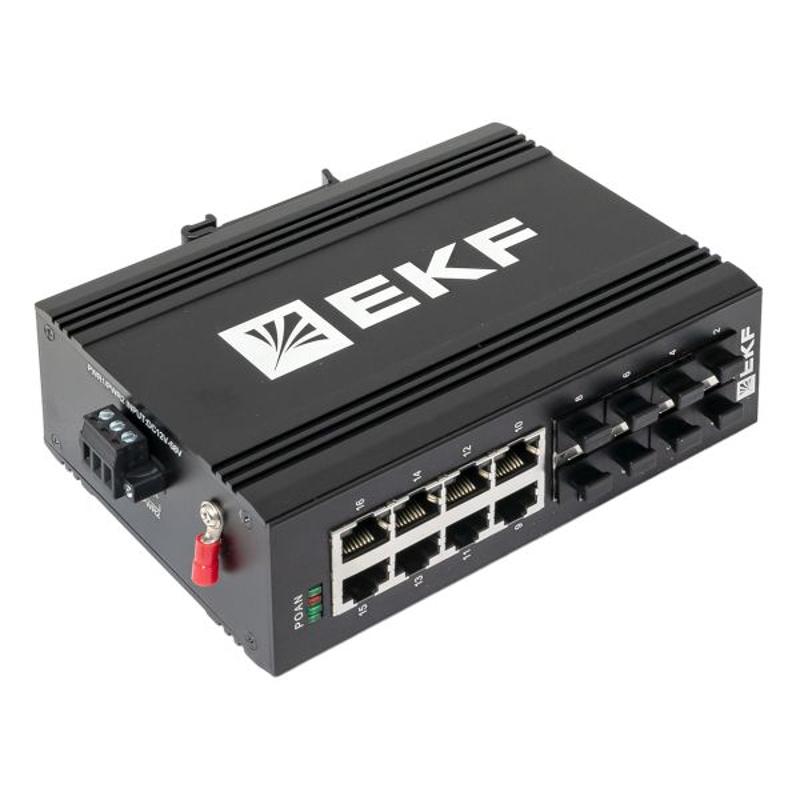 Промышленный неуправляемый коммутатор U-8GX/SFP-8GT, 8 портов 1000Base-X SFP, 8 портов 10/100/1000Base-T(X) RJ45, монтаж на динрейку TSX |TSX-U-8GX/SF — миниатюра 20