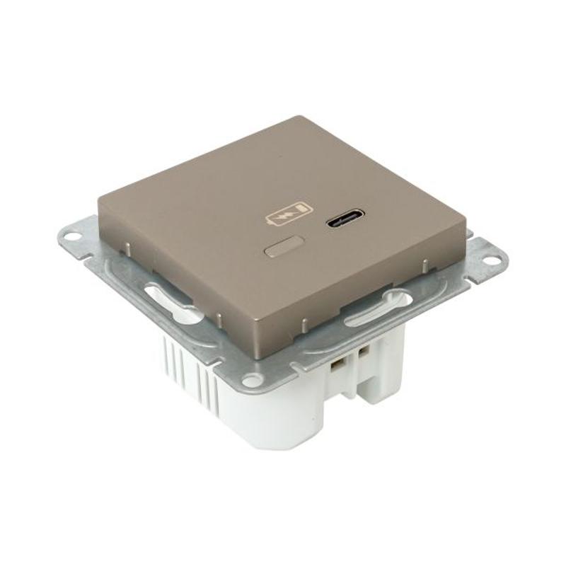 Механизм розетки USB-С, быстрая, шампань Эпика  |UP1-SOC-USBCF| EKF — миниатюра 11