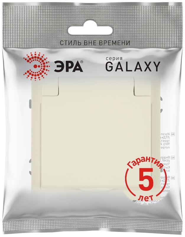 Розетка Galaxy 15-2103-02 c заземлением 2P+E Schuko со шторками с крышкой 16А-250В IP20 слоновая кость | Б0070661 | ЭРА — миниатюра 2