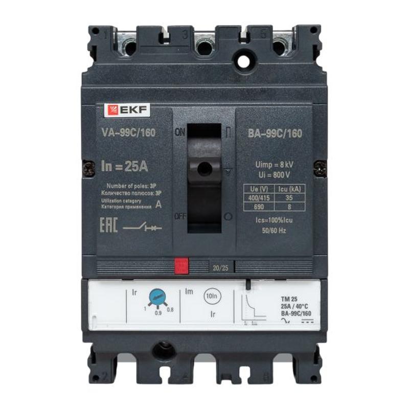 Выключатель автоматический ВА-99C (Compact NS) 160/25А 3P 36кА PROxima | mccb99C-160-25 | EKF — миниатюра 7