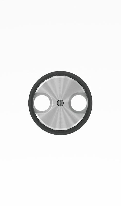 Накладка для TV-R розетки, серия SKY Moon, кольцо чёрное стекло|2CLA865000A1501| ABB — ABB