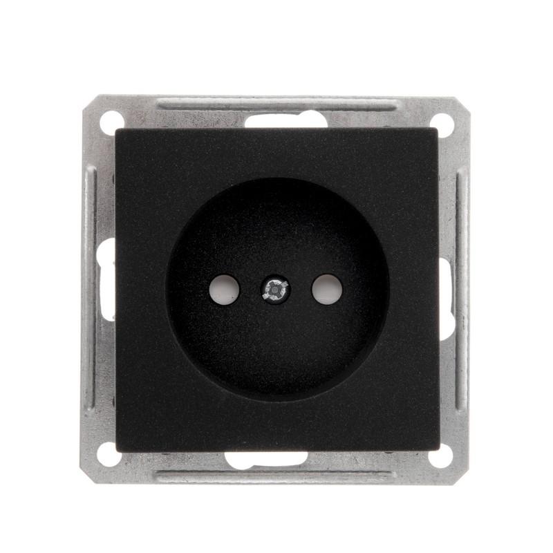 W59 Черный бархат Розетка без заземления | RS16-151-6-86 | SE — Systeme Electric