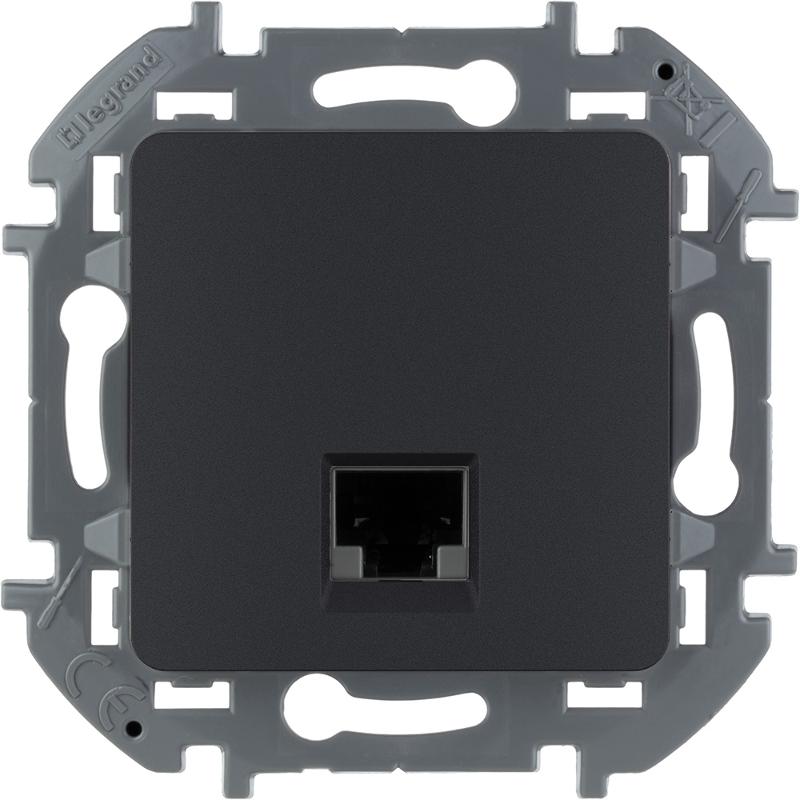 Inspiria Антрацит розетка компьютерная RJ45 С/У категория 6 UTP — миниатюра 4