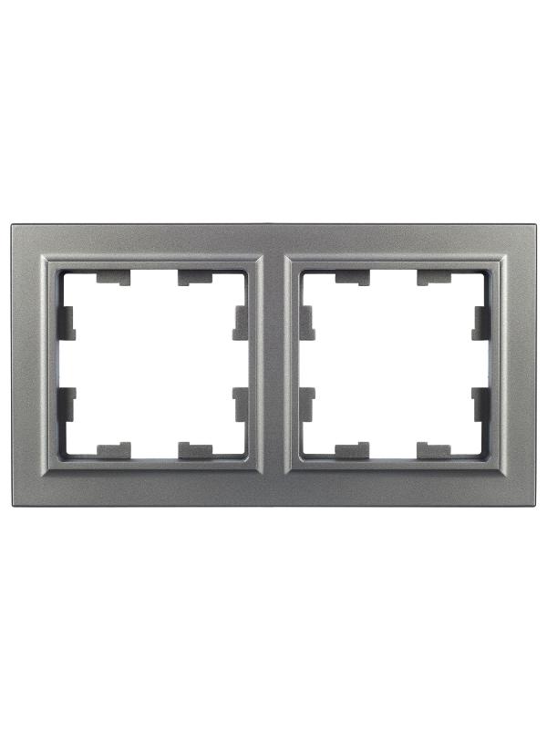 BRITE Рамка 2-ая РУ-2-БрС сталь | BR-M22-K46 | IEK — миниатюра 2