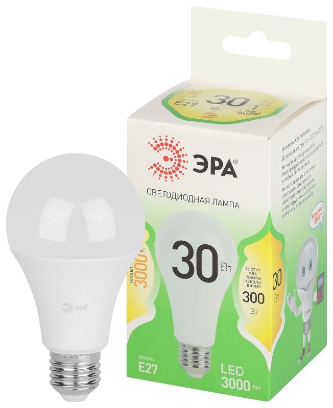Лампа светодиодная  GREEN LINE LED A65-30W-830-E27 GL E27 30 Вт груша теплый свет | Б0067143 | ЭРА — миниатюра 1
