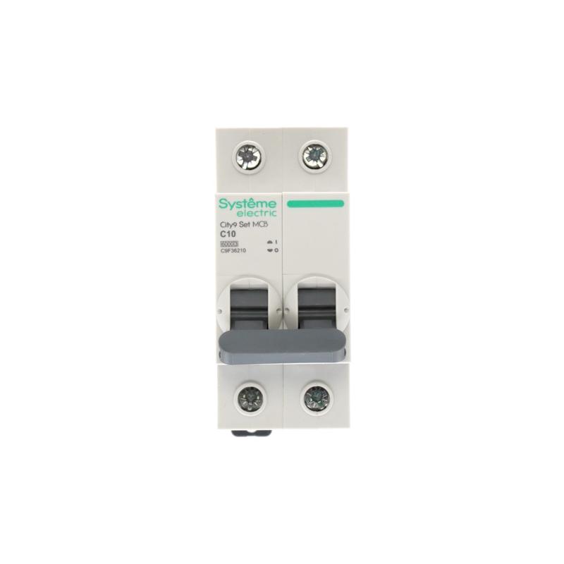 Выключатель автоматический двухполюсный 10A C 6kA City9 | C9F36210 |Systeme Electric — миниатюра 7