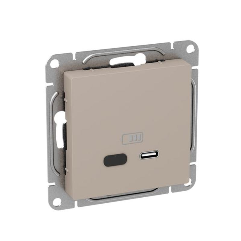 Механизм розетки USB-С, быстрая, кремовый Эпика  |UP1-SOI-USBCF| EKF — миниатюра 2