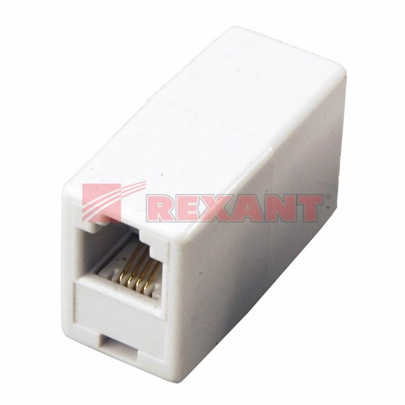 Телефонный проходник RJ-11(6P-4C) (гнездо-гнездо) | 03-0022 | REXANT — миниатюра 2