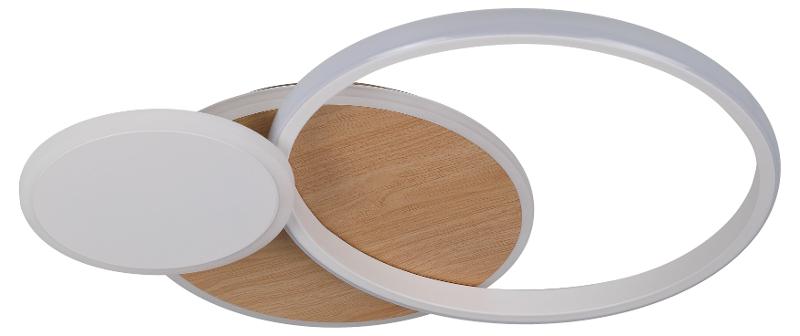 Светильник потолочный светодиодный  Модерн City CLL-1-60-RC WH+Wood с ДУ 60W 3000-6500К белый/золото | Б0069757 | ЭРА — миниатюра 2