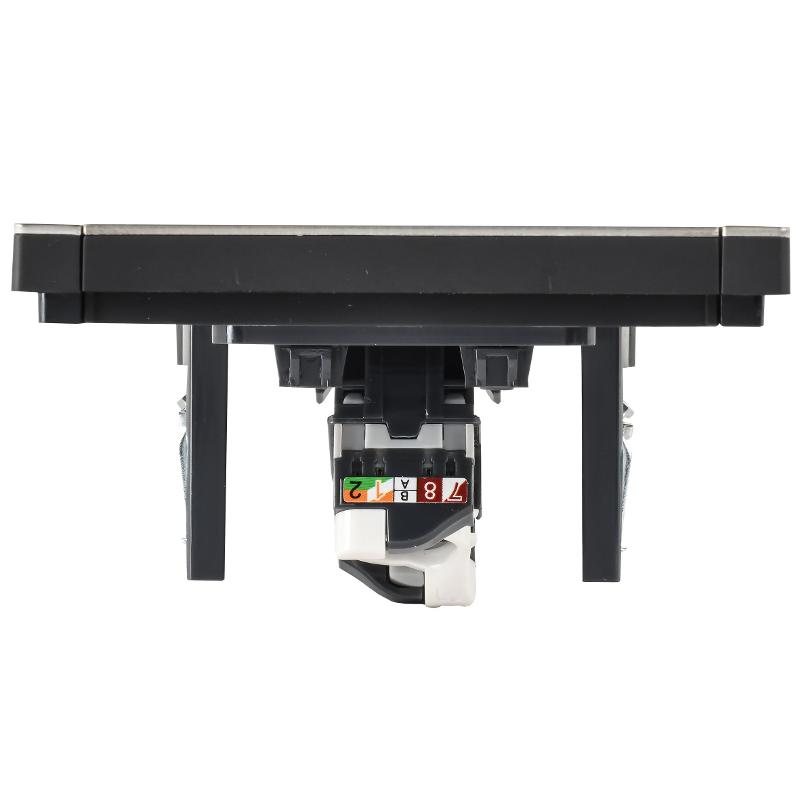 FORTE&PIANO Розетка комп. RJ45 кат.5E FP632M металл шампань  | FP-K10-1-M-K37 | IEK — миниатюра 5