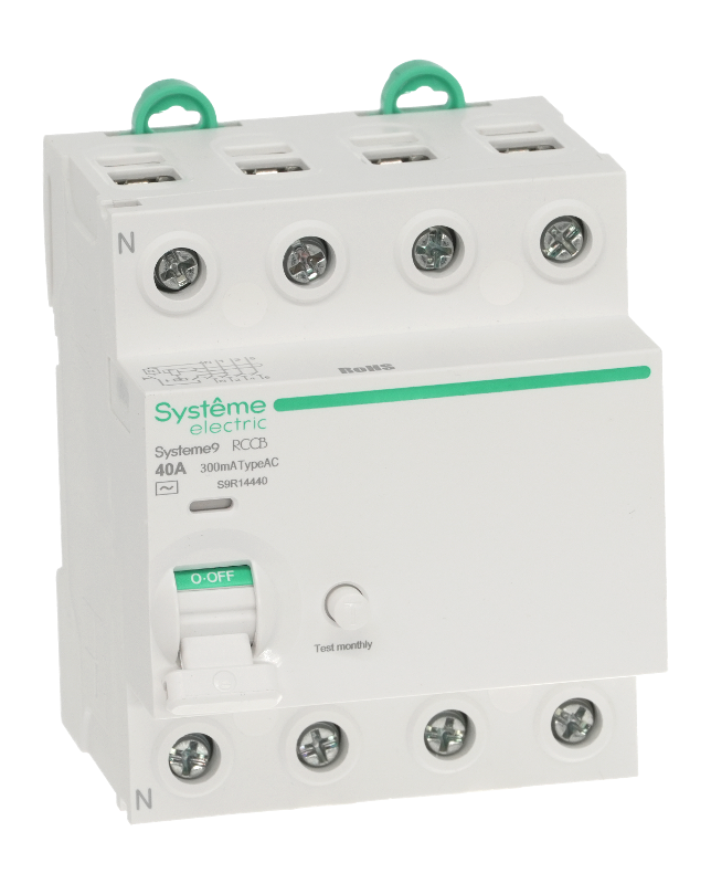 Systeme9 Выключатель дифференциального тока (ВДТ) 40A 4P 300мА Тип-AC 400В | S9R14440 | SE — миниатюра 6