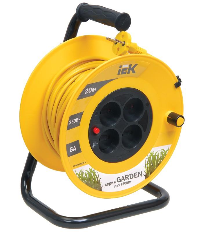 Удлинитель на катушке УК20 с т/з 4 места 2Р/20м 2х0,75 мм2 "Garden" | WKP23-06-04-20 | IEK — миниатюра 2