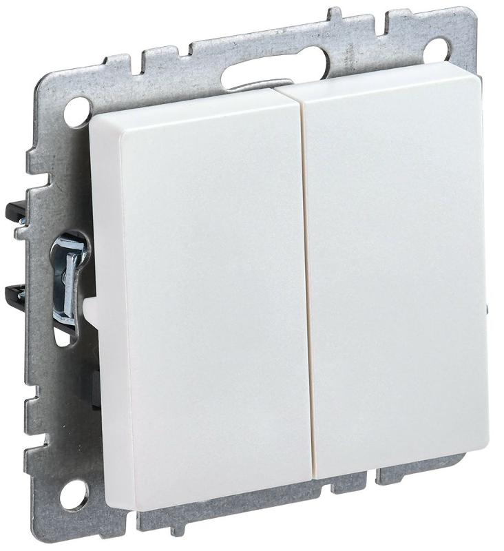 BRITE Выключатель 2-клавишный 10А ВС10-2-0-БрЖ жемчуг | BR-V20-0-10-K36 | IEK — IEK (ИЭК)