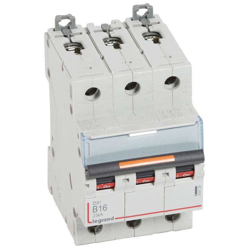 Выключатель автоматический трехполюсный DX3 16А B 25кА | 409729 | Legrand — Legrand