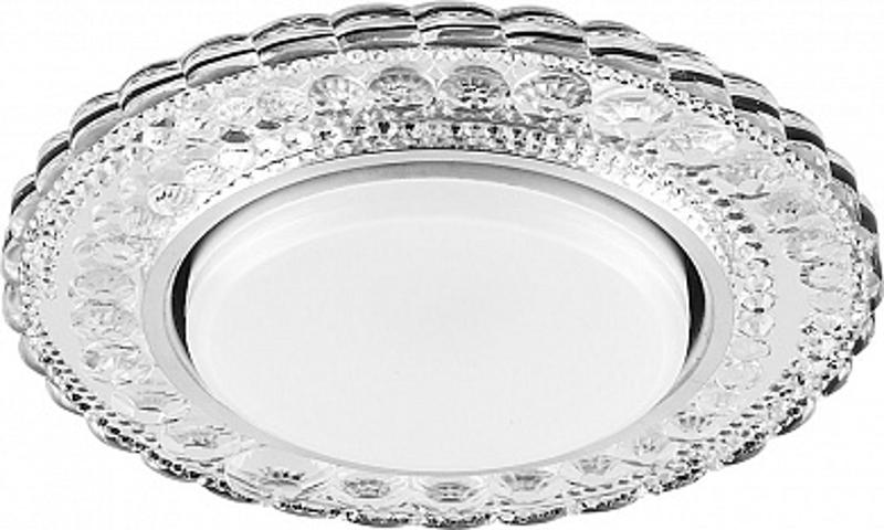 Светильник потолочный встраиваемый под лампу GX53 CD4024 20LED*2835 SMD 4000K, 15W GX53, без лампы, прозрачный, хром | 29538 | FERON — Feron