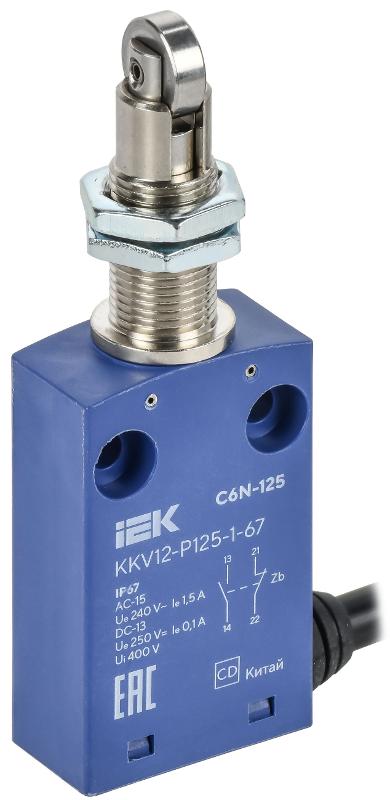 Выключатель концевой C6N-125 верт. толк. с наж. рол. рез. IP67 | KKV12-P125-1-67 | IEK — IEK (ИЭК)