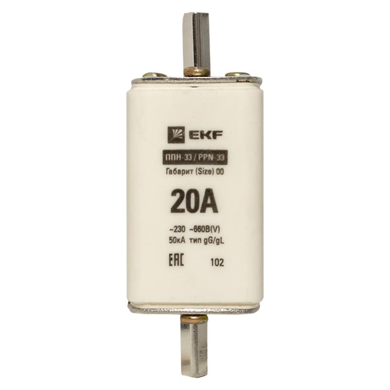 Плавкая вставка ППН-33 160/ 20А габарит 00 | fus-33/160/20 | EKF — миниатюра 5