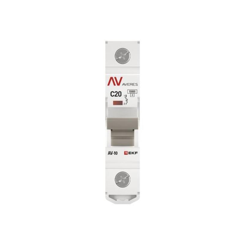 Выключатель автоматический однополюсный AV-10 20А C 10кА AVERES | mcb10-1-20C-av | EKF — миниатюра 6