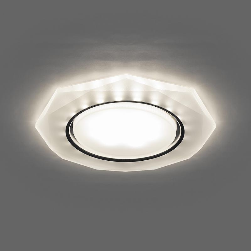 Светильник потолочный встраиваемый под лампу GX53 CD5021 20LED*2835 SMD 4000K, 15W GX53, без лампы, белый матовый многоугольник | 32660 | FERON — миниатюра 2
