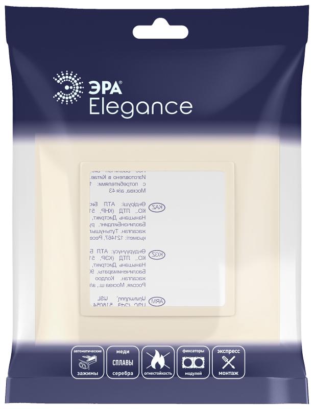Рамка для розеток и выключателей Elegance 14-5011-02 Classic, на 1 пост, сл.кость | Б0060572 | ЭРА — миниатюра 2