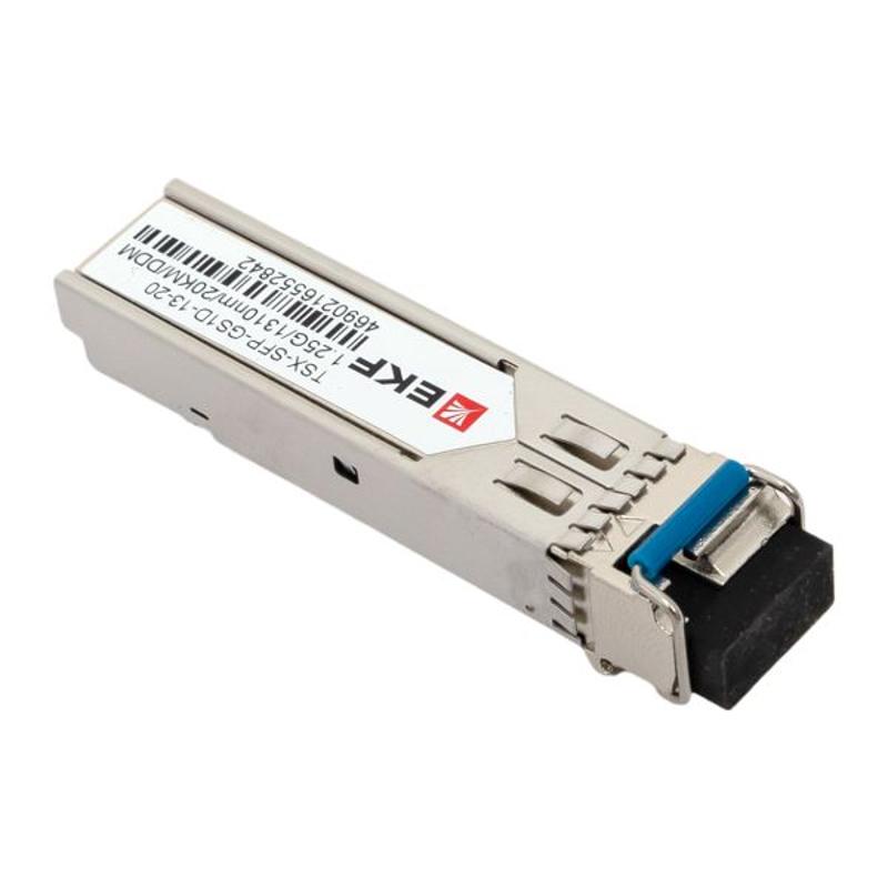 SFP модуль 1,25 Гбит одинарное одномодовое оптоволокно передача 1310нм дальность 20км TSX |TSX-SFP-GS1D-13-20|EKF — миниатюра 12