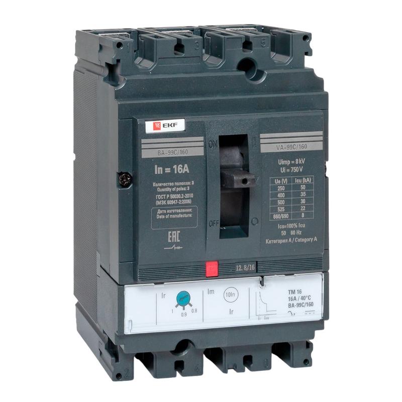 Выключатель автоматический ВА-99C (Compact NS) 160/16А 3P 36кА EKF | mccb99C-160-16 | EKF — EKF