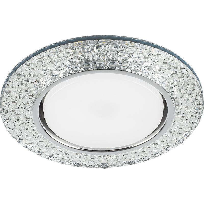 Светильник потолочный встраиваемый под лампу GX53 CD4032 20LED*2835 SMD 4000K, 15W GX53, без лампы, прозрачный, хром | 32996 | FERON — Feron