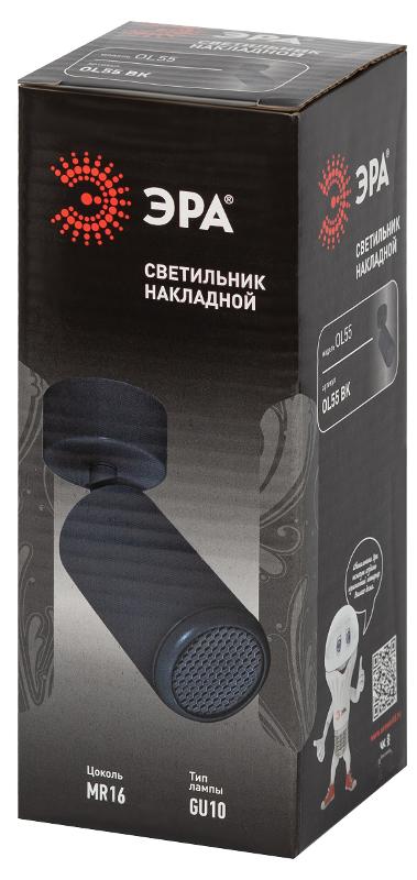 Светильник настенно-потолочный спот  OL55 BK MR16 GU10 IP20 черный  | Б0061886 | ЭРА — миниатюра 4