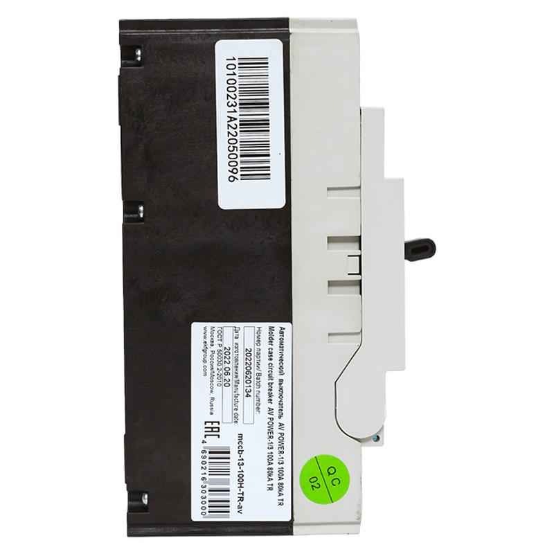 Выключатель автоматический AV POWER-1/3 100А 80kA TR AVERES | mccb-13-100H-TR-av | EKF — миниатюра 2