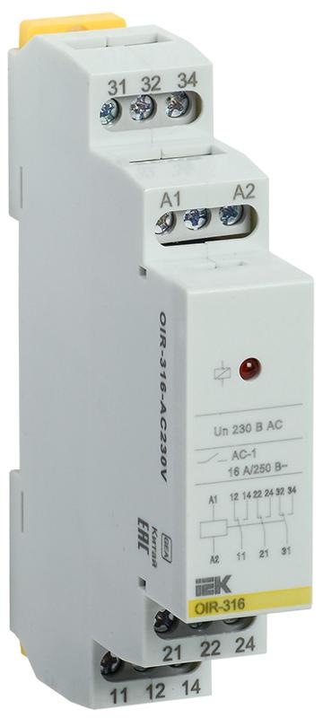 Промежут. реле.OIR 3 конт (16А). 230 В AC | OIR-316-AC230V | IEK — миниатюра 1