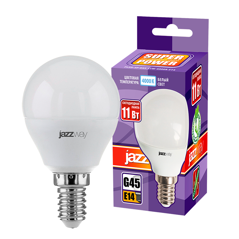 Лампа светодиодная PLED- SP G45 11w E14 4000K 230/50 | .5019270 | Jazzway — миниатюра 3
