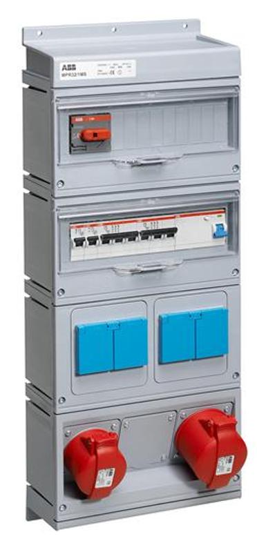 Бокс MPR32/1MS с розетками в сборе, IP44, пластик | 2CMA168984R1000 | ABB — ABB