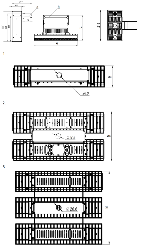 Светильник светодиодный HB LED 75 D80 5000K (EXTREME) | 1224004850 | Световые Технологии — миниатюра 3