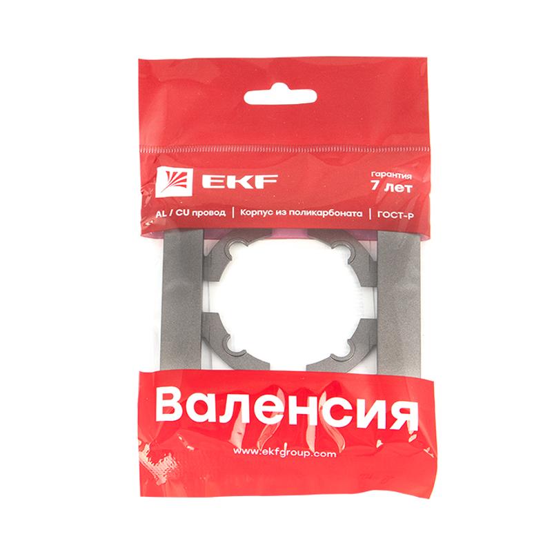 Валенсия Рамка 1-местная графит EKF |  EWM-G-301-60 |  EKF — миниатюра 2