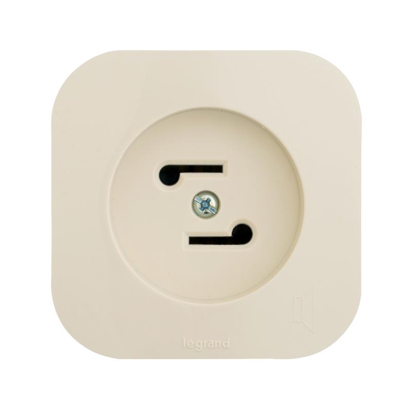 Розетка для радиотрансляционной сети - Legrand Quteo - IP20 накладной монтаж - слоновая кость — миниатюра 4