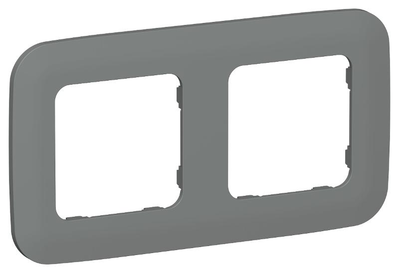 FLITE Artistic Рамка 2-ая РУ-2-А-ФлМА мокрый асфальт | FI-M22-31-20-K80 | IEK — миниатюра 1