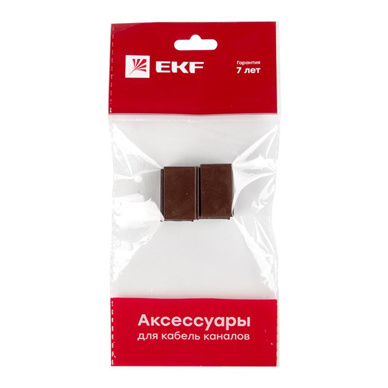 Соединитель (16х16) (4 шт) Plast EKF PROxima  под темное дерево  |  cond-16-16x4 |  EKF — миниатюра 7